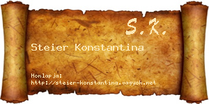 Steier Konstantina névjegykártya
